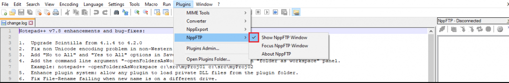 connect to ftp with notepad02 - نحوه اتصال به FTP با Notepad ++