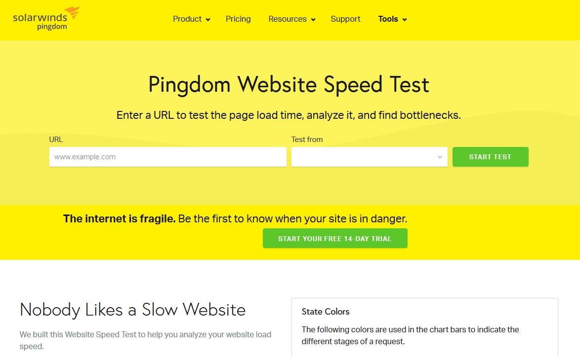pingdom - ابزار های تست سرعت سایت