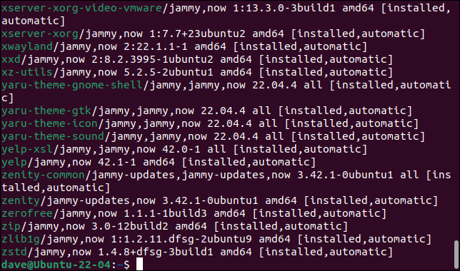linux list installed packages 02 - نحوه مشاهده لیست پکیج های نصب شده در انواع لینوکس