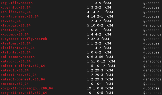 linux list installed packages 07 - نحوه مشاهده لیست پکیج های نصب شده در انواع لینوکس
