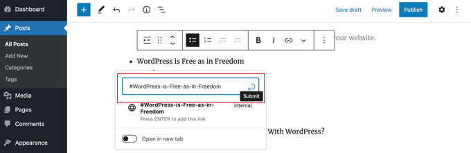 how to create a table of content in wordpress posts and pages 10 - آموزش تصویری ایجاد فهرست مطالب در وردپرس